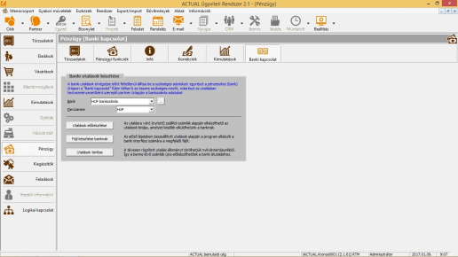 Banki utalási fájl készítés